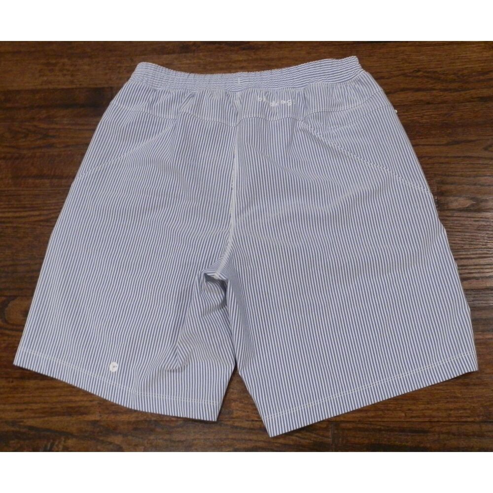 Birddogs Boom For Your Boomstick Blue White Pin Striped Lined Shorts Men's Large